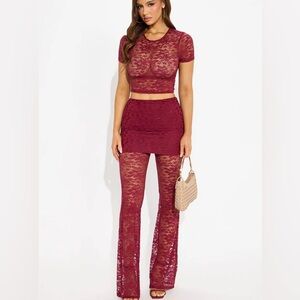 Kelsea Lace Foldover Pants Set NEW 🏷️